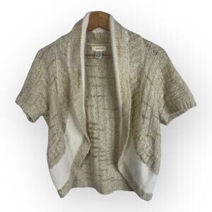 Sleeping on Snow Anthro Womens size Small Cardigan Bolero Angora Wool Sweater